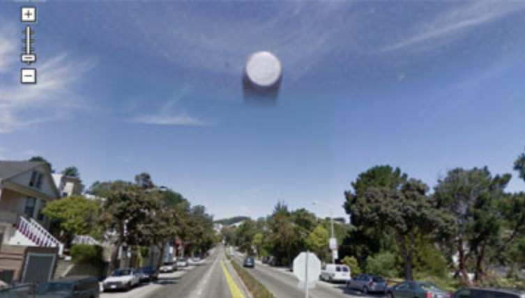 A spherical UFO over San Francisco