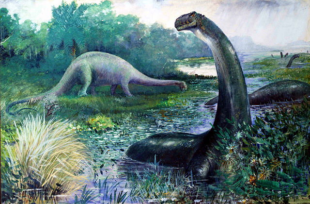 A brontosaurus observed in Congo in 1919