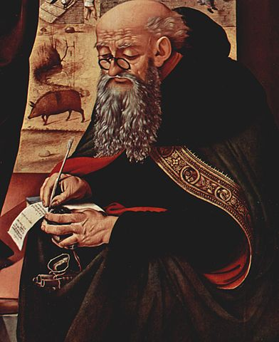 Saint Anthony met a mysterious being in a desert in Egypt