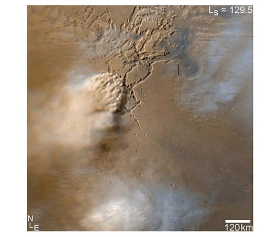 Un nuage de 3 000 km sur Mars