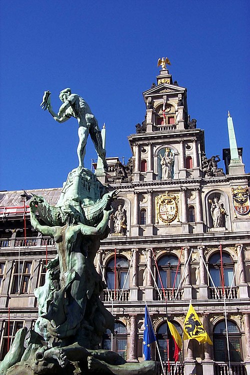 Antwerp owes its name to a one-handed giant