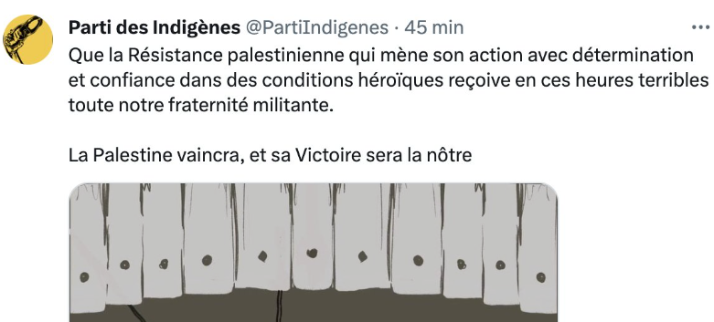 Un parti politique français soutient officiellement le Hamas